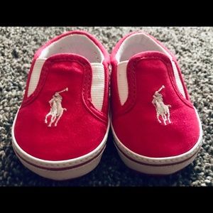 Polo Ralph Lauren hot pink size 1 crib shoes